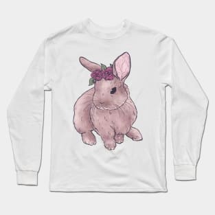 Bunny with Flowers Long Sleeve T-Shirt